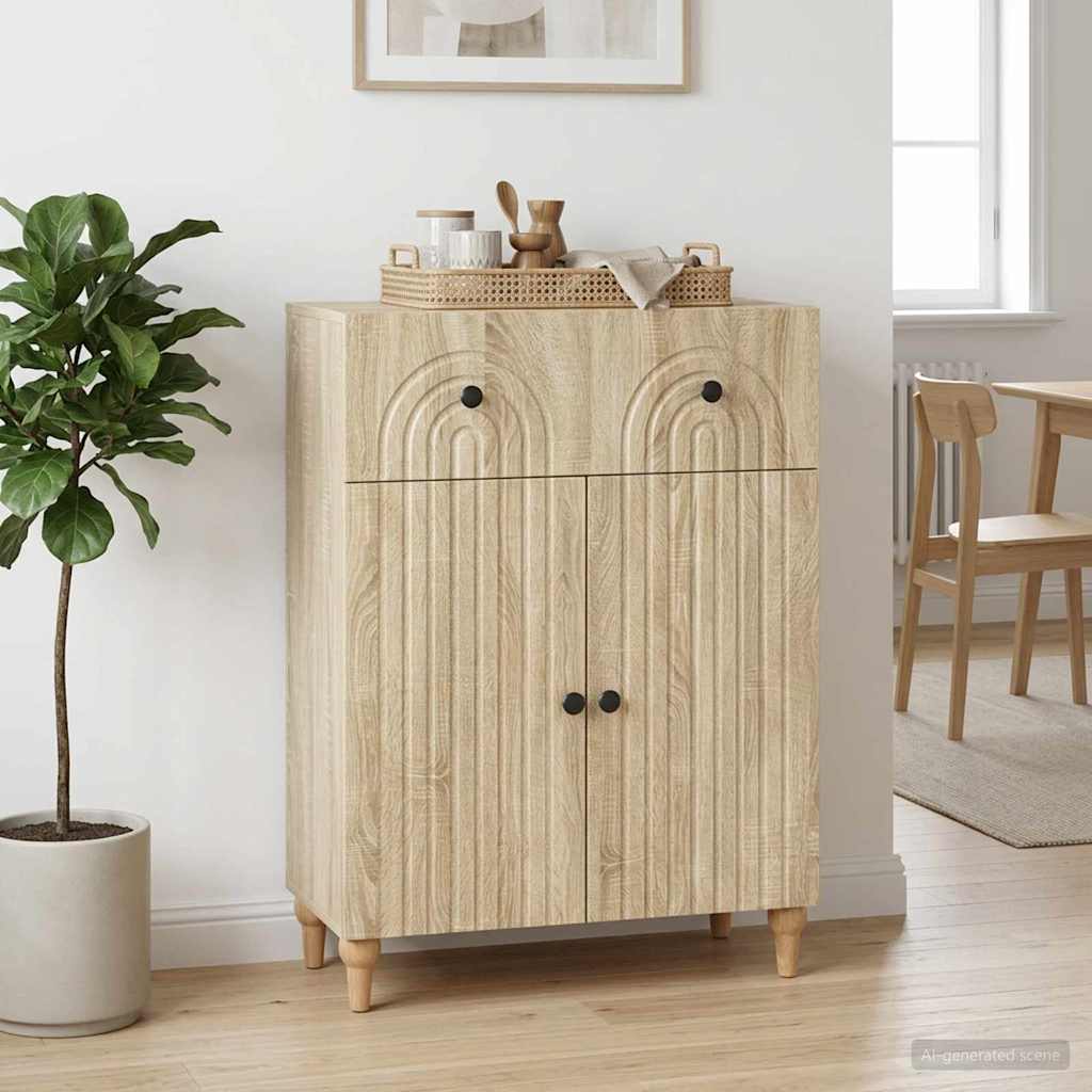 Sideboard Sonoma Oak 66 x 34.5 x 90 cm Engineered Wood