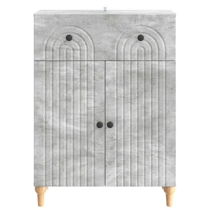 Sideboard Concrete Grey 66 x 34.5 x 90 cm Engineered Wood