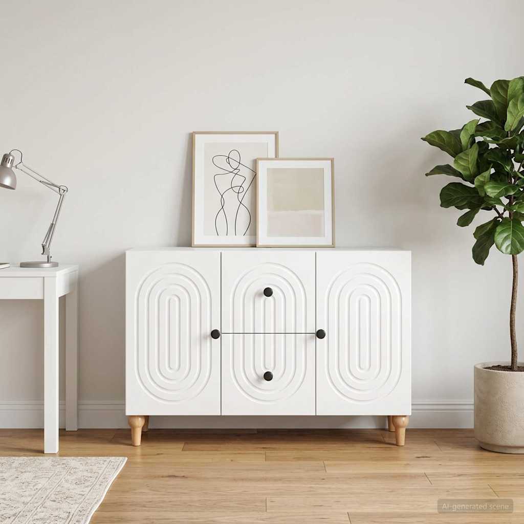 TV Cabinet High Gloss White 89 x 34.5 x 60 cm Engineered Wood