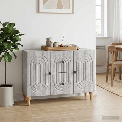 TV Cabinet Grey Sonoma 89 x 34.5 x 60 cm Engineered Wood