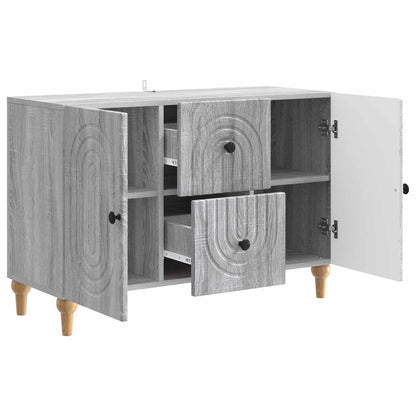 TV Cabinet Grey Sonoma 89 x 34.5 x 60 cm Engineered Wood