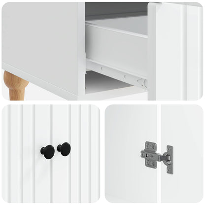 Sideboard White 66 x 34.5 x 95 cm Engineered Wood