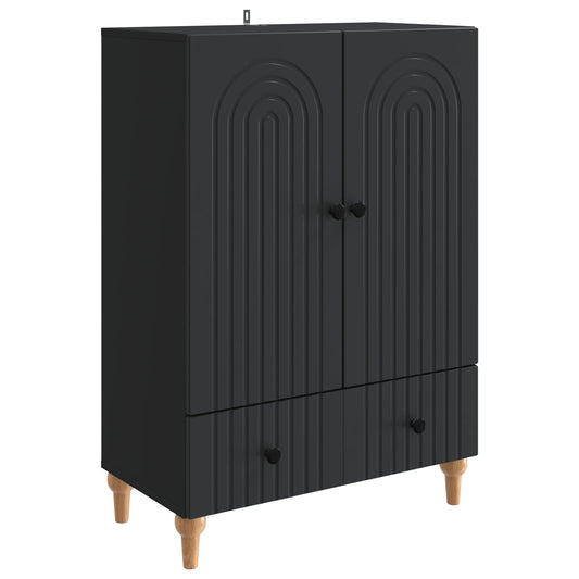 Sideboard Black 66 x 34.5 x 95 cm Engineered Wood