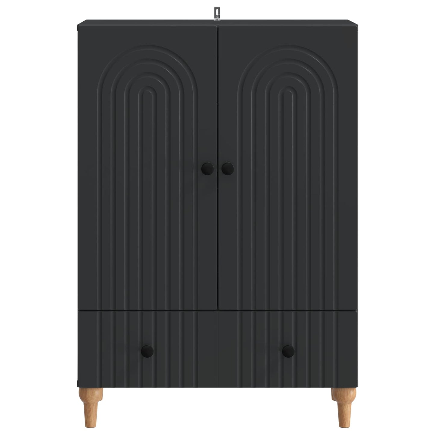 Sideboard with Drawer Black 66 x 34.5 x 95 cm Engineered Wood