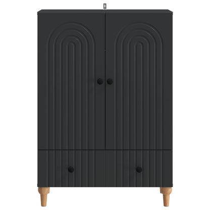 Sideboard with Drawer Black 66 x 34.5 x 95 cm Engineered Wood