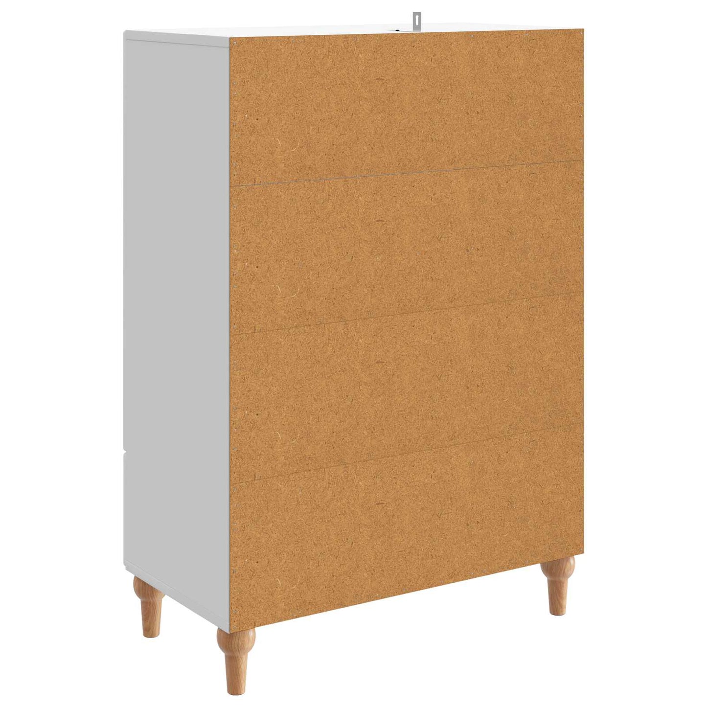 Sideboard High Gloss White 66 x 34.5 x 95 cm Engineered Wood