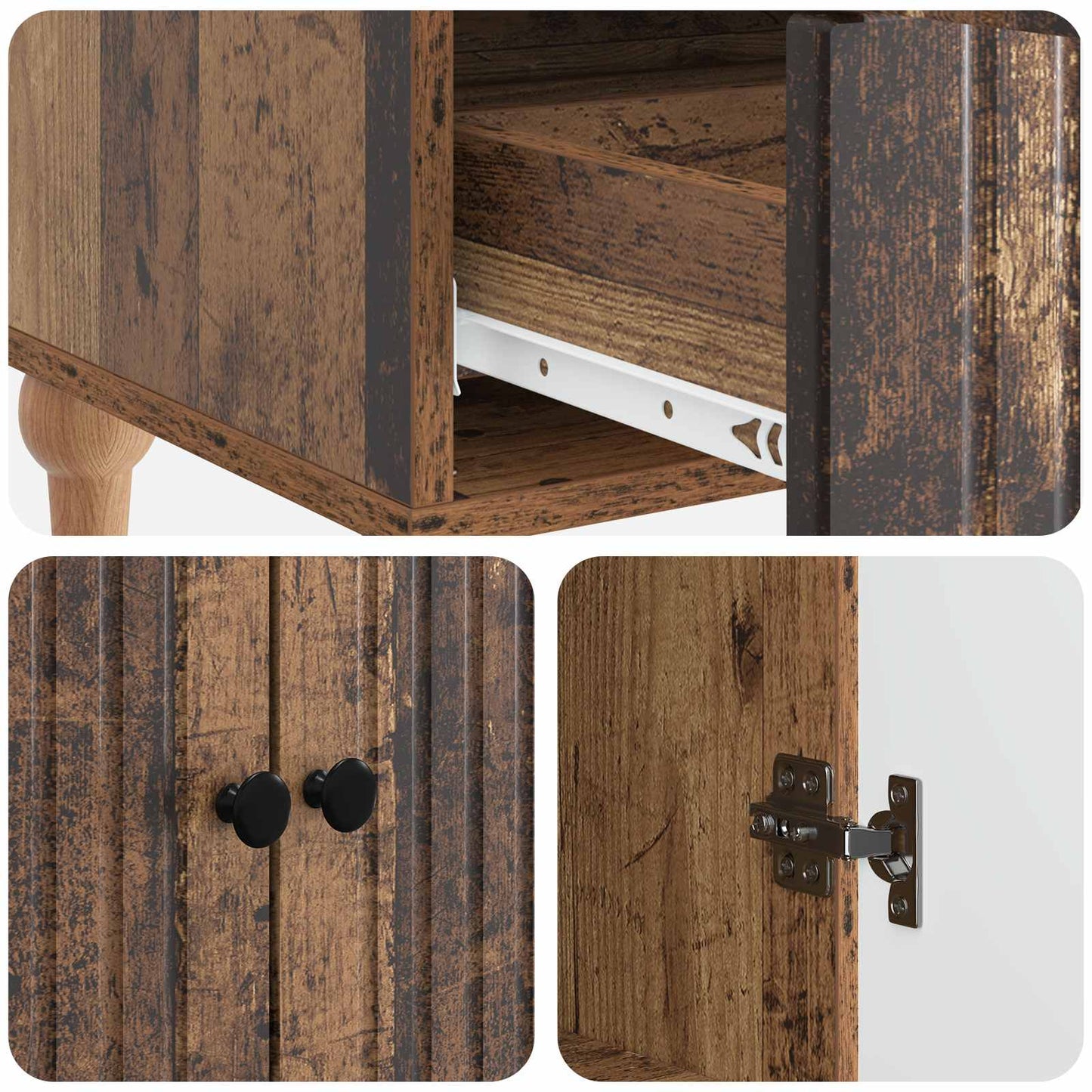 Sideboard Old Wood 66 x 34.5 x 95 cm Engineered Wood