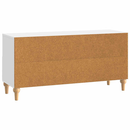TV Cabinet High Gloss White 102 x 34.5 x 50 cm Engineered Wood