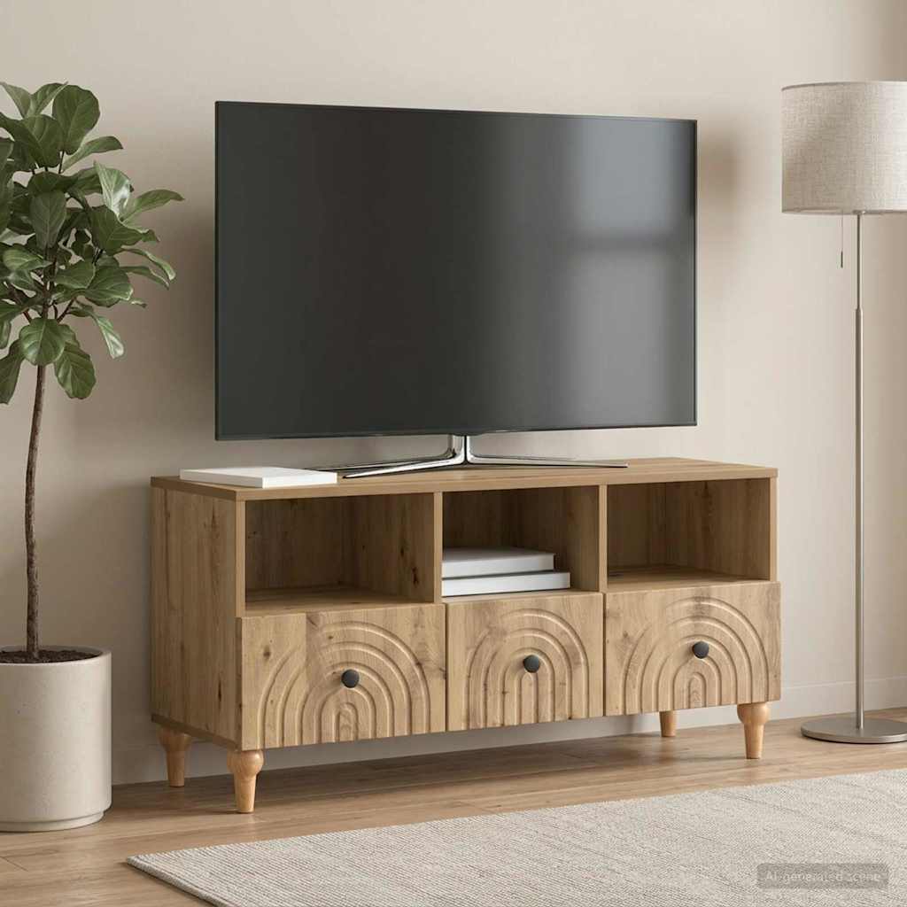 TV Cabinet 102 x 34.5 x 50 cm Artisan Oak Engineered Wood
