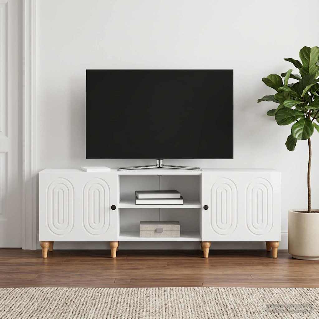 TV Cabinet High Gloss White 150 x 31 x 50 cm Engineered Wood
