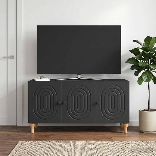 TV Cabinet 99 x 34.5 x 50 cm Black Engineered Wood