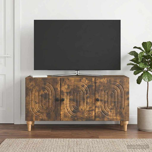 TV Cabinet 99 x 34.5 x 50 cm Smoked Oak Engineered Wood