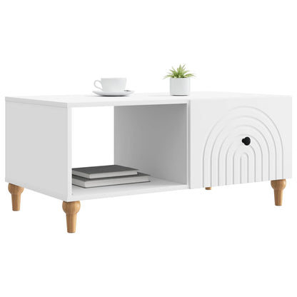 Coffee Table White 90 x 50 x 40 cm Engineered Wood