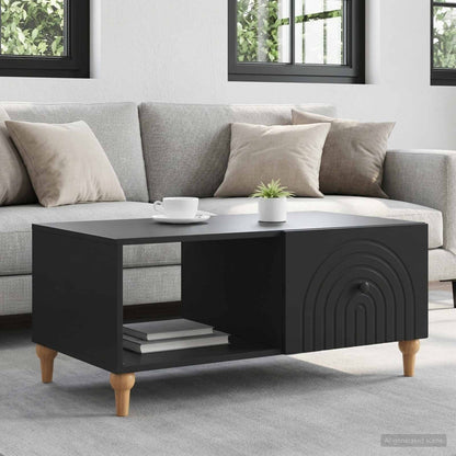 Coffee Table Black 90 x 50 x 40 cm Engineered Wood