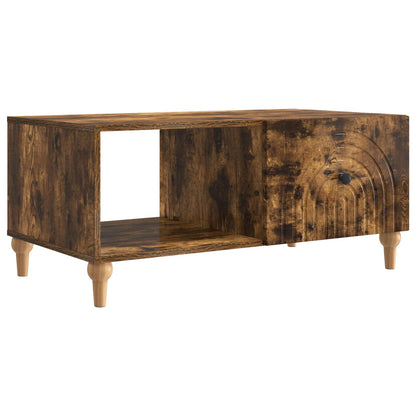 Coffee Table Smoked Oak 90 x 50 x 40 cm Engineered Wood