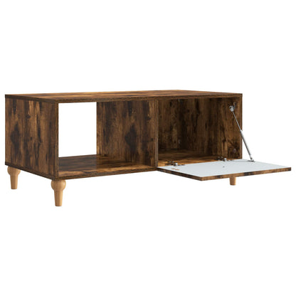 Coffee Table Smoked Oak 90 x 50 x 40 cm Engineered Wood