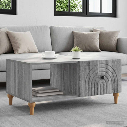 Coffee Table Grey Sonoma 90 x 50 x 40 cm Engineered Wood
