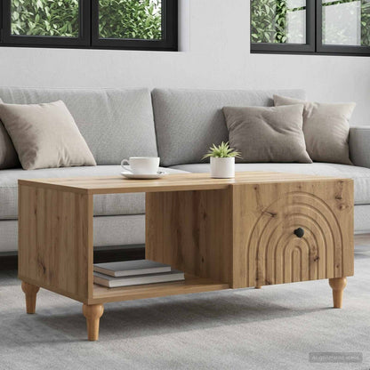 Coffee Table Artisan Oak 90 x 50 x 40 cm Engineered Wood