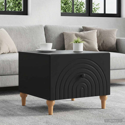 Coffee Table with Drawer Black 49 x 50 x 40 cm Engineered Wood