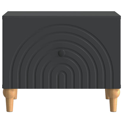 Coffee Table with Drawer Black 49 x 50 x 40 cm Engineered Wood