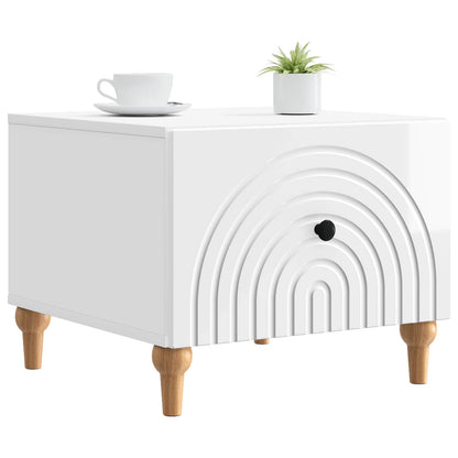Coffee Table High Gloss White 49 x 50 x 40 cm Engineered Wood