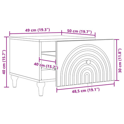 Coffee Table Old Wood 49 x 50 x 40 cm Engineered Wood