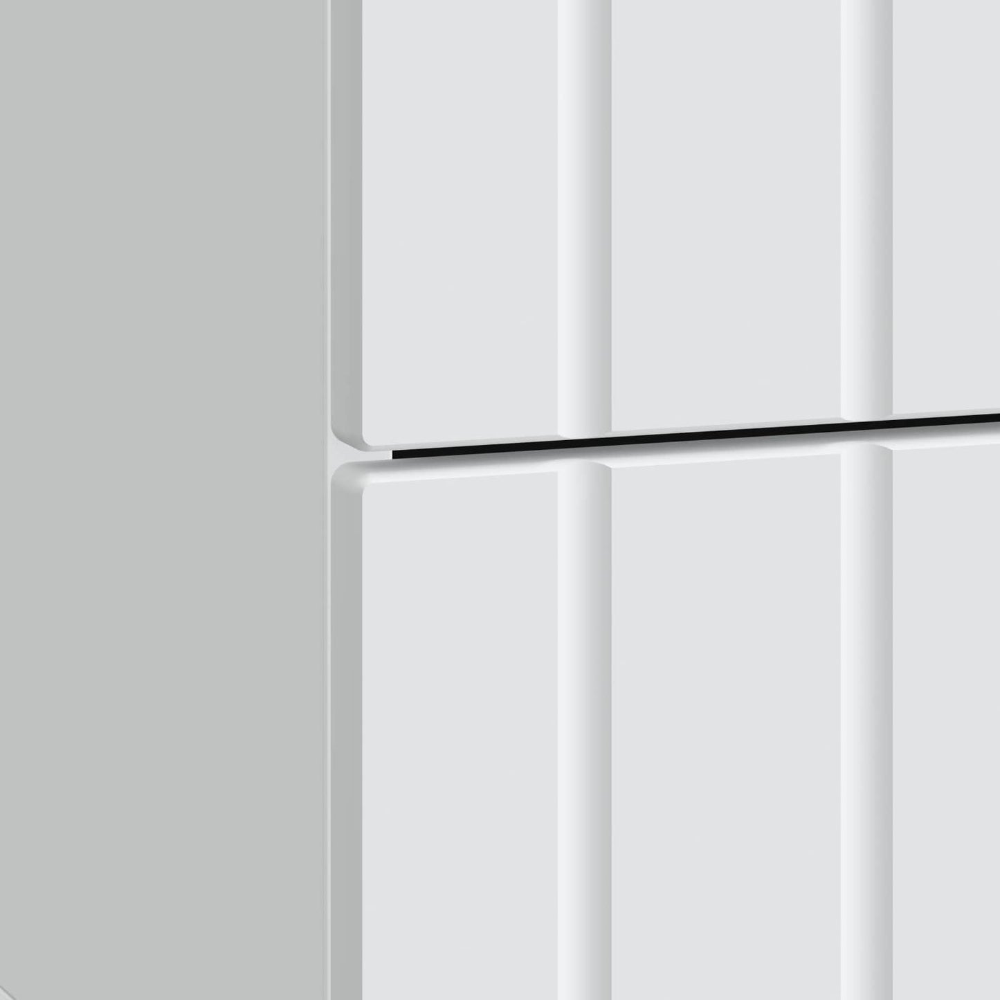 Bedside Cabinet White 43 x 34.5 x 49.5 cm Engineered Wood