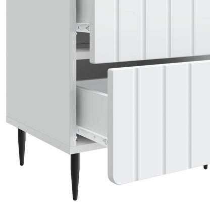 Bedside Cabinet 2 pcs White 43 x 34.5 x 49.5 cm Engineered Wood
