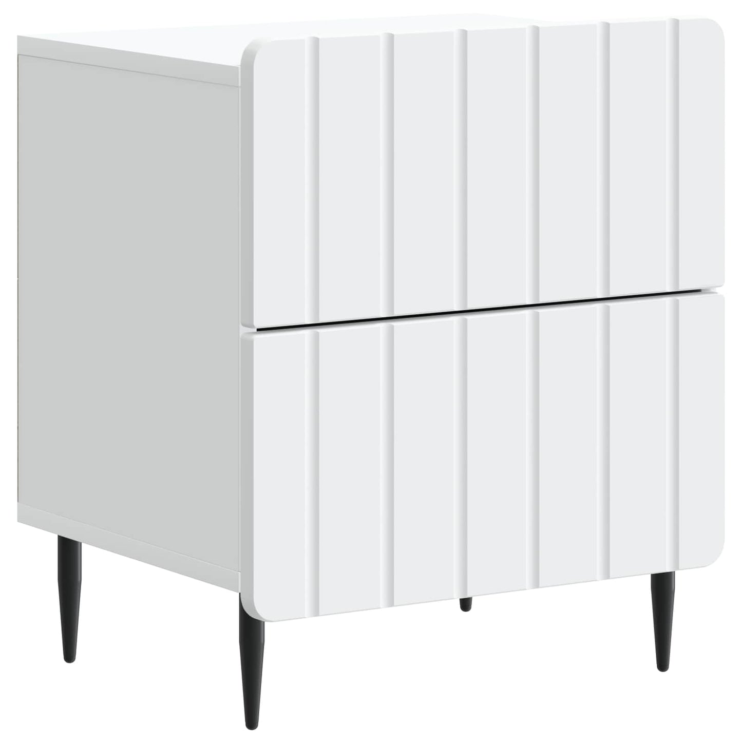 Bedside Cabinet 2 pcs White 43 x 34.5 x 49.5 cm Engineered Wood