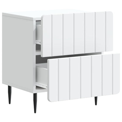 Bedside Cabinet 2 pcs White 43 x 34.5 x 49.5 cm Engineered Wood