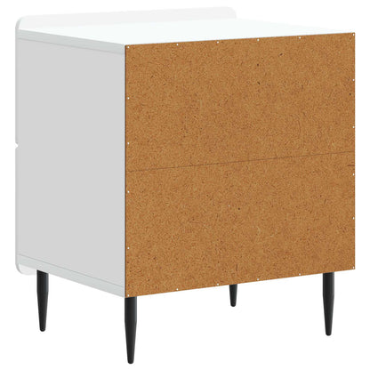 Bedside Cabinet 2 pcs White 43 x 34.5 x 49.5 cm Engineered Wood