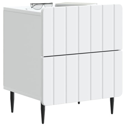 Bedside Cabinet 2 pcs White 43 x 34.5 x 49.5 cm Engineered Wood