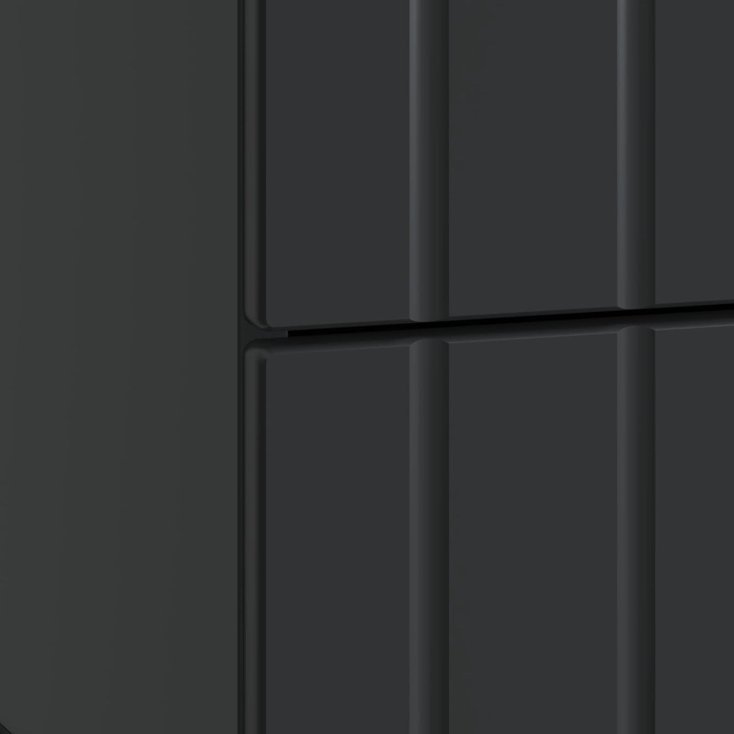 Bedside Cabinet Black 43 x 34.5 x 49.5 cm Engineered Wood