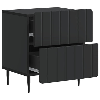 Bedside Cabinet Black 43 x 34.5 x 49.5 cm Engineered Wood