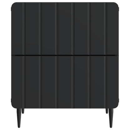 Bedside Cabinet Black 43 x 34.5 x 49.5 cm Engineered Wood