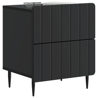 Bedside Cabinet Black 43 x 34.5 x 49.5 cm Engineered Wood