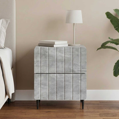 Bedside Cabinet Concrete Grey 43 x 34.5 x 49.5 cm
