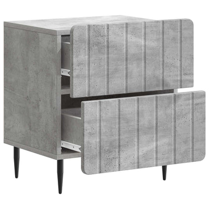 Bedside Cabinet with Drawer Concrete Grey 43 x 34.5 x 49.5 cm