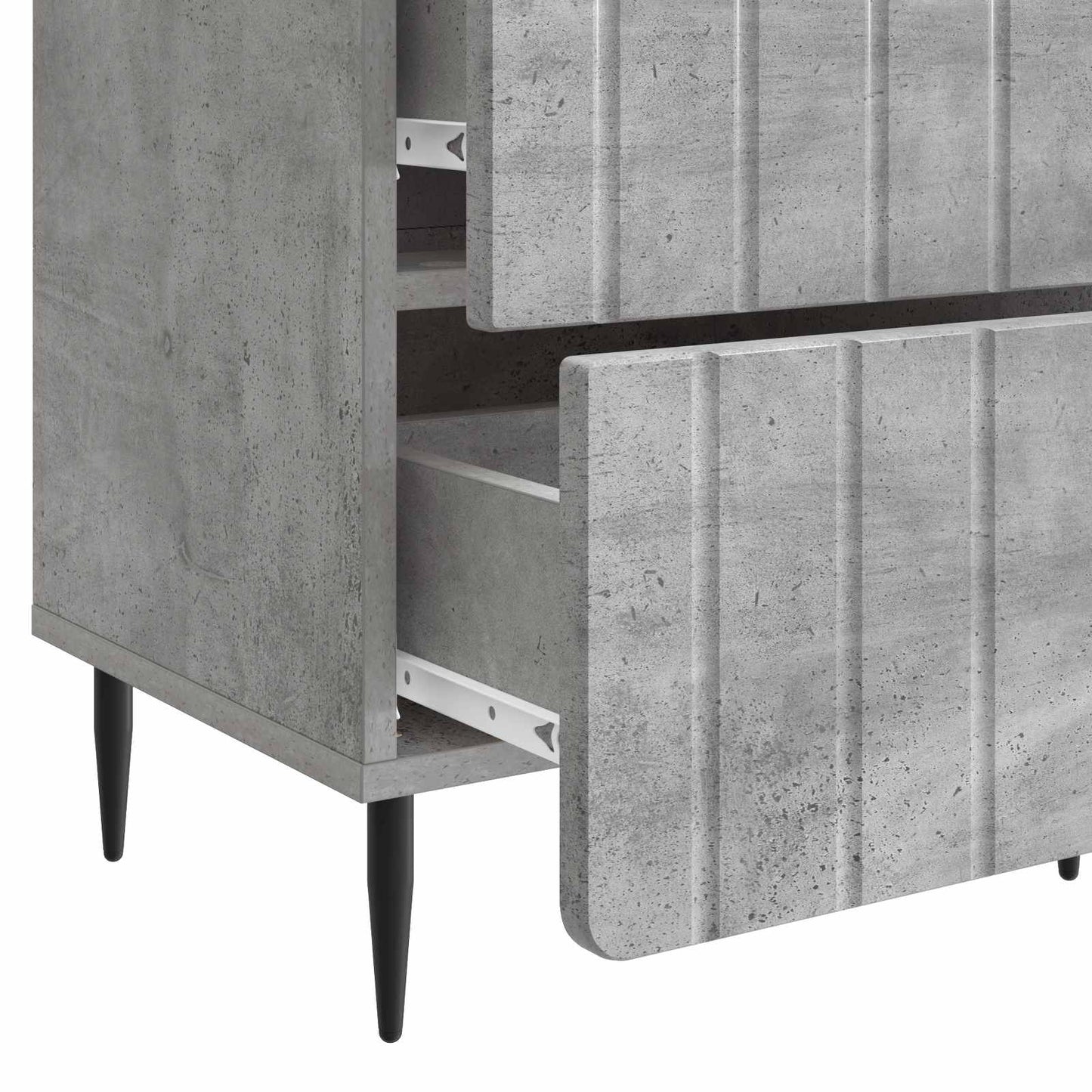 Bedside Cabinet 2 pcs Concrete Grey 43 x 34.5 x 49.5 cm