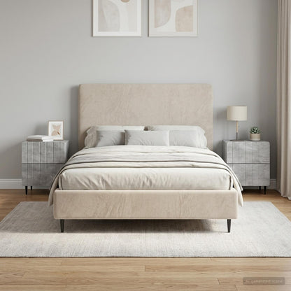 Bedside Cabinet 2 pcs Concrete Grey 43 x 34.5 x 49.5 cm