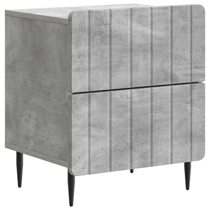 Bedside Cabinet 2 pcs Concrete Grey 43 x 34.5 x 49.5 cm