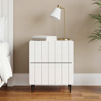 Bedside Cabinet High Gloss White 43 x 34.5 x 49.5 cm