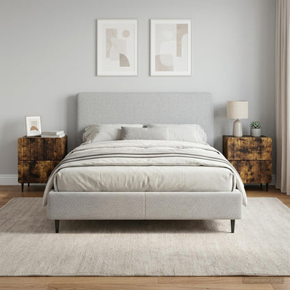 Bedside Cabinet 2 pcs Smoked Oak 43 x 34.5 x 49.5 cm