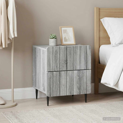 Bedside Cabinet 2 pcs Grey Sonoma 43 x 34.5 x 49.5 cm
