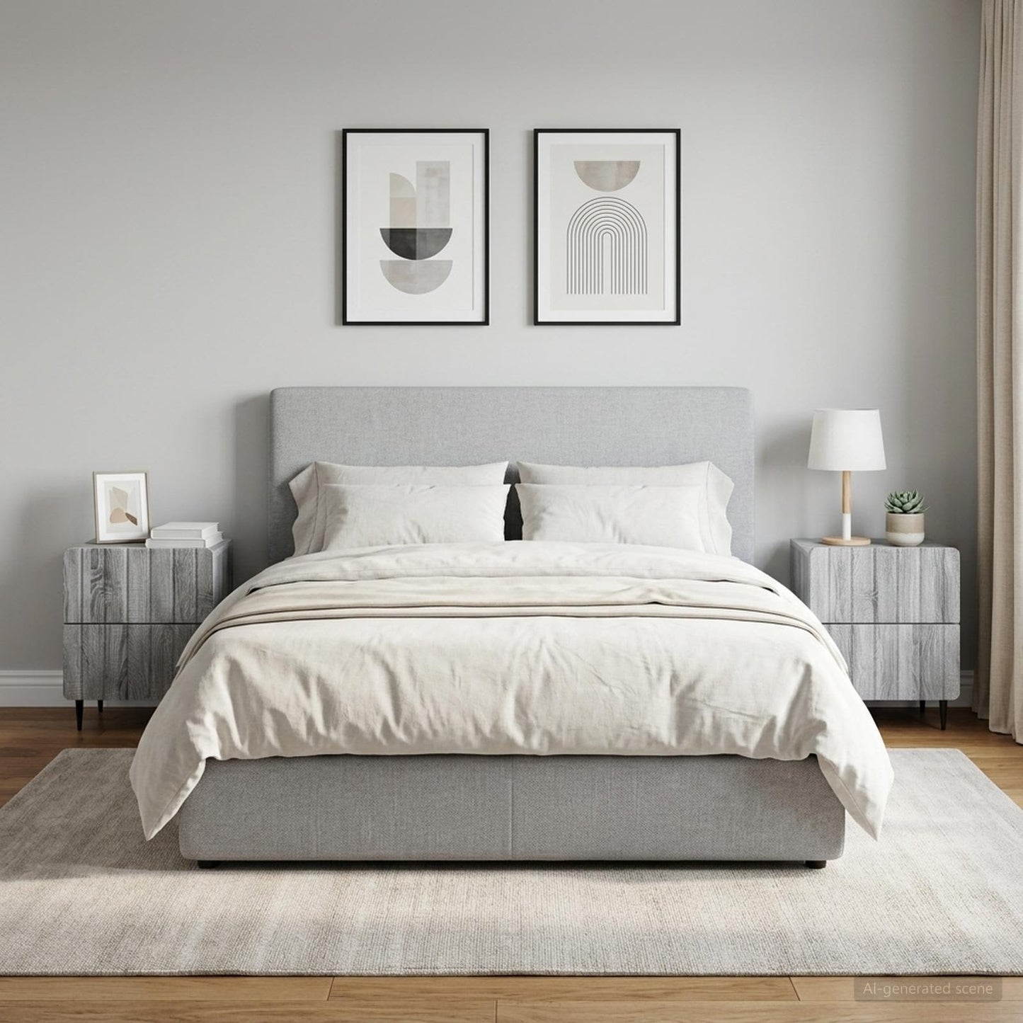 Bedside Cabinet 2 pcs Grey Sonoma 43 x 34.5 x 49.5 cm