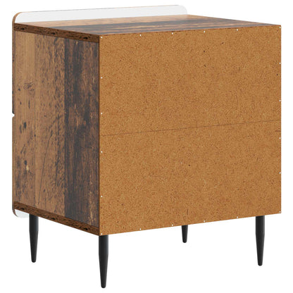 Bedside Cabinet with Drawer 2 pcs Old Wood 43 x 34.5 x 49.5 cm