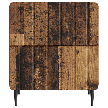 Bedside Cabinet with Drawer 2 pcs Old Wood 43 x 34.5 x 49.5 cm
