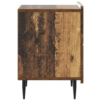 Bedside Cabinet with Drawer 2 pcs Old Wood 43 x 34.5 x 49.5 cm