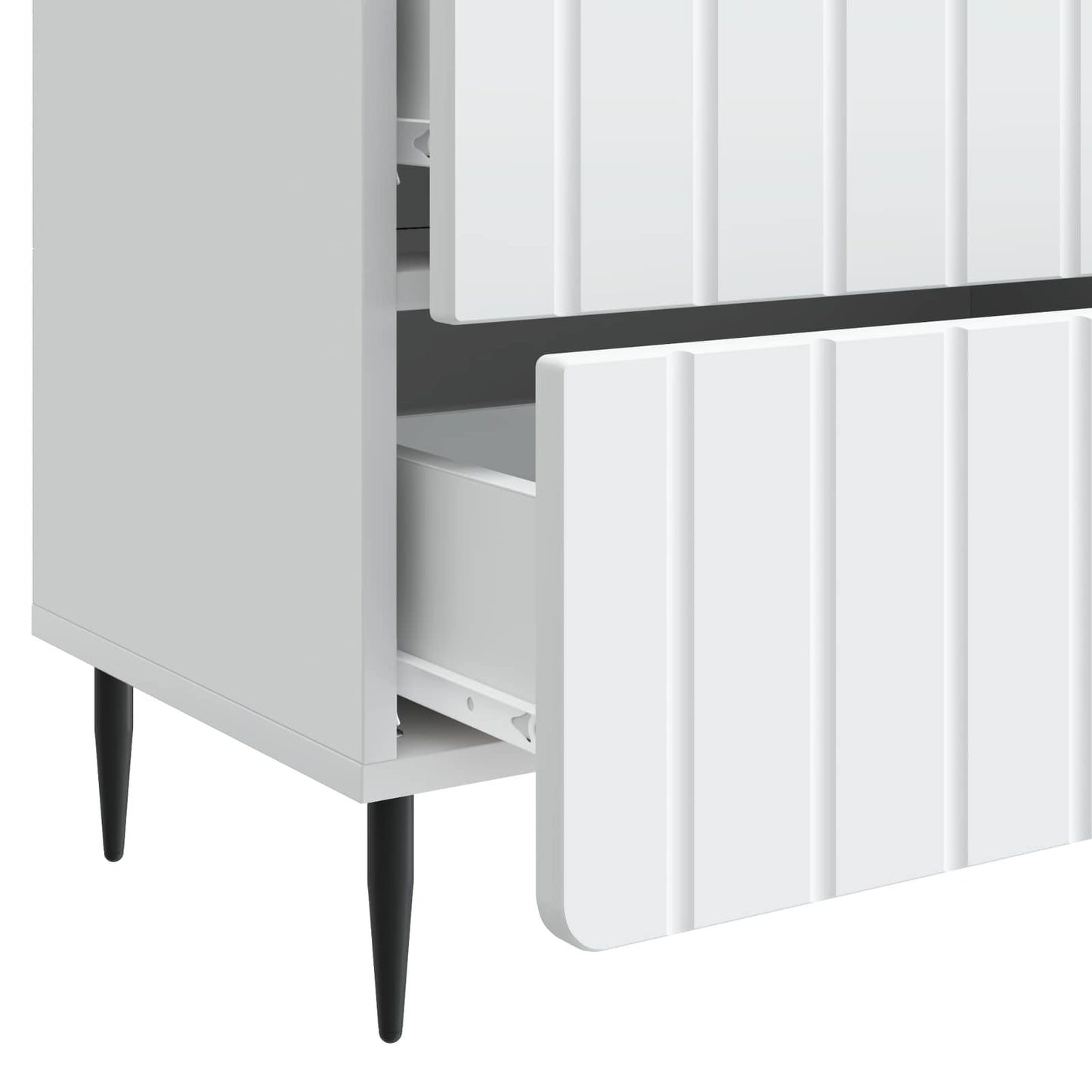 Bedside Cabinet White 62 x 34.5 x 49.5 cm Engineered Wood