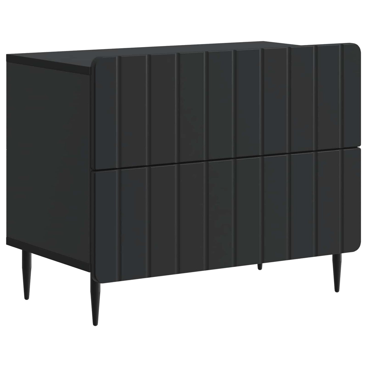 Bedside Cabinet Black 62 x 34.5 x 49.5 cm Engineered Wood